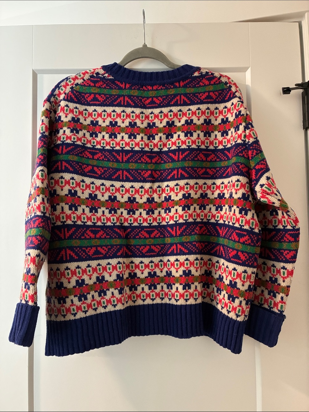 JCrew—women’s Patterned Navy Fair Isle Sweater - Picture 2 of 5